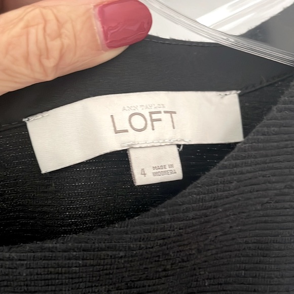 LOFT Size 4 Black Sleeveless Dress - Picture 5 of 8